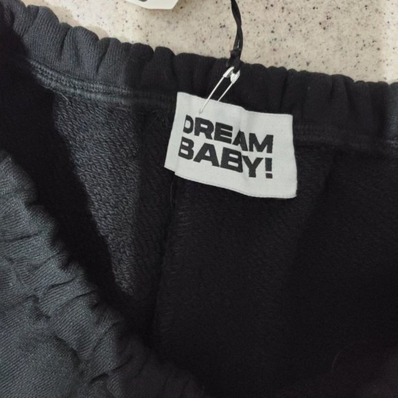 NWT BLACK LIBERAL YOUTH MINISTRY DREAM BABY CRYSTAL RAIN DISTRESSED SWEATPANTS - Picture 10 of 12